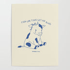 Even Girl Cows Get The Blues Art Print Poster Gallery Image 4