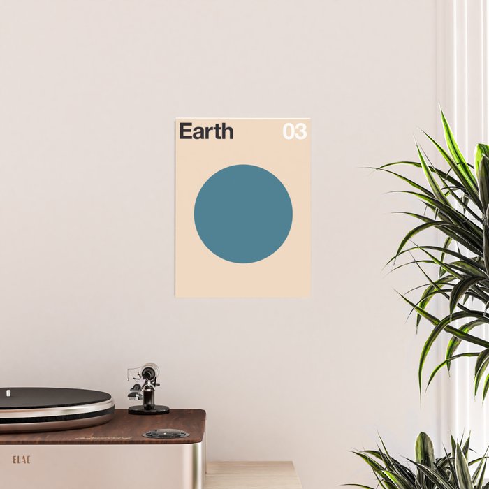 Earth 03 - Minimal Planets Poster Gallery Image 2