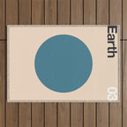 Earth 03 - Minimal Planets Outdoor Rug Gallery Image 1