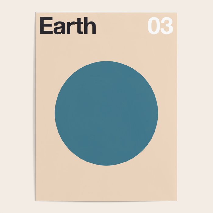 Earth 03 - Minimal Planets Poster Gallery Image 4