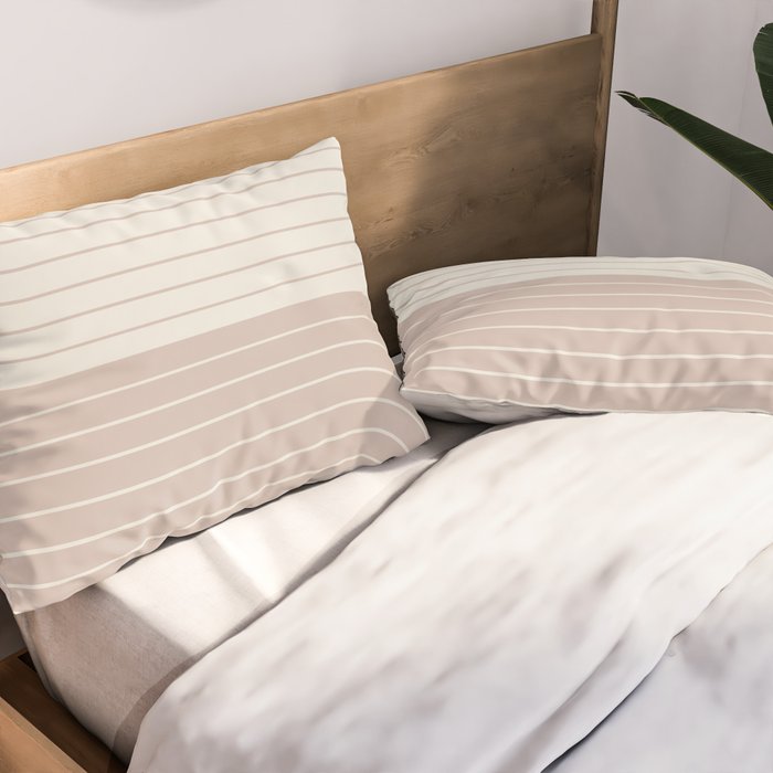 Two Tone Line Curvature LVII Pillow Sham Gallery Image 2