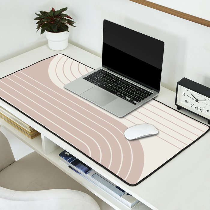 Two Tone Line Curvature LVII Desk Mat Gallery Image 2