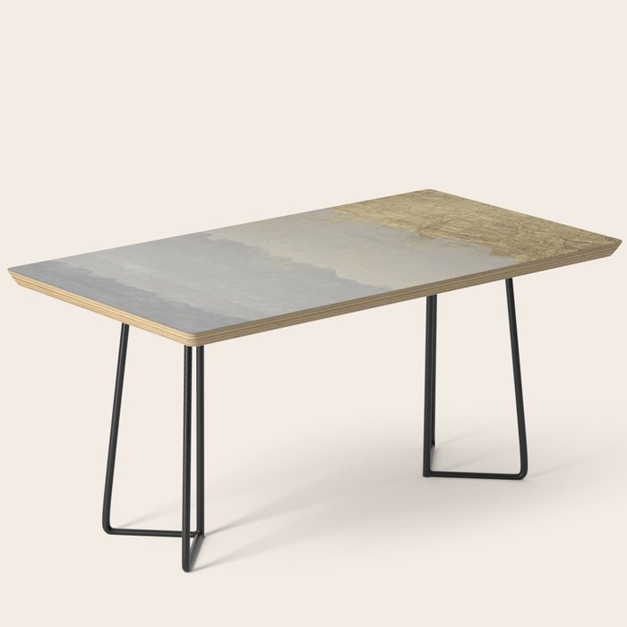 Geometrical ombre glacier gray gold watercolor Coffee Table Gallery Image 1