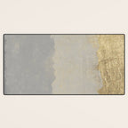 Geometrical ombre glacier gray gold watercolor Desk Mat Gallery Image 3