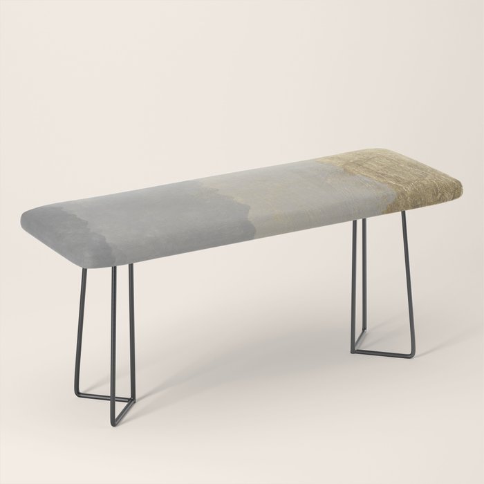 Geometrical ombre glacier gray gold watercolor Bench Gallery Image 1