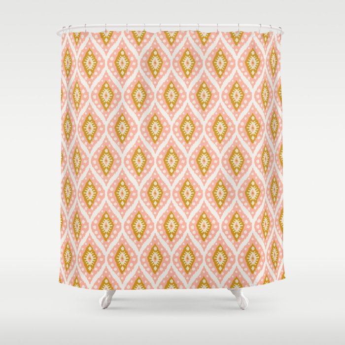 Caliza (Pink & Marigold) Shower Curtain Gallery Image 1