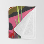 The Inner Space Landscape, Abstract Planets Painting Eclectic, Voyage Sun Moon Stars Voyage, Mountains Mars Bohemian Fantasy Throw Blanket Gallery Image 3
