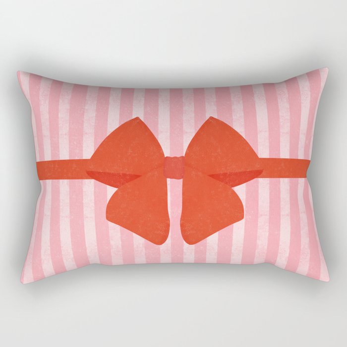 Red Bow Rectangular Pillow Gallery Image 2