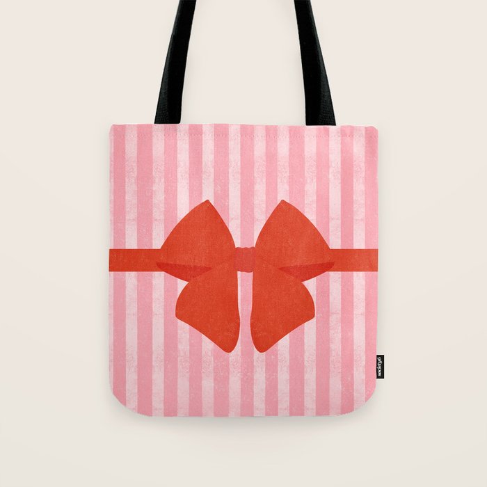 Red Bow Tote Bag Gallery Image 1
