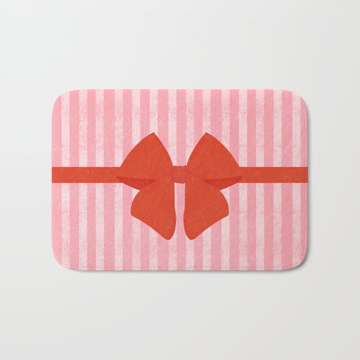 Red Bow Bath Mat Gallery Image 1