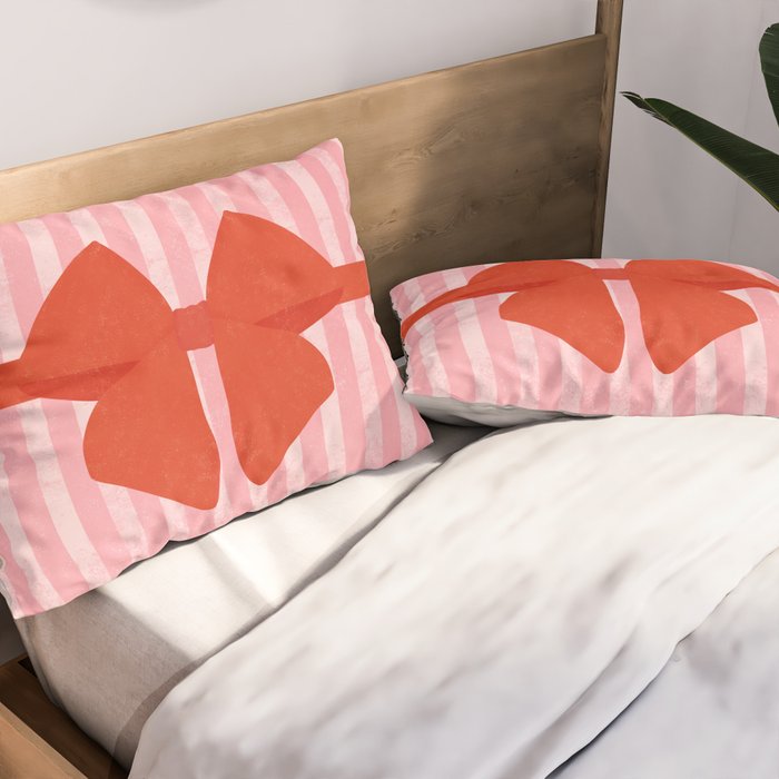 Red Bow Pillow Sham Gallery Image 2