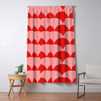 Deco Pattern pink and red Window Curtain Gallery Image 5