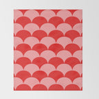 Deco Pattern pink and red Throw Blanket Gallery Image 2