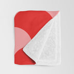 Deco Pattern pink and red Throw Blanket Gallery Image 3