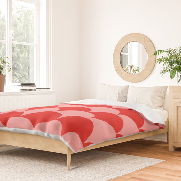 Deco Pattern pink and red Duvet Cover Gallery Image 2