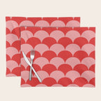 Deco Pattern pink and red Placemat Gallery Image 1