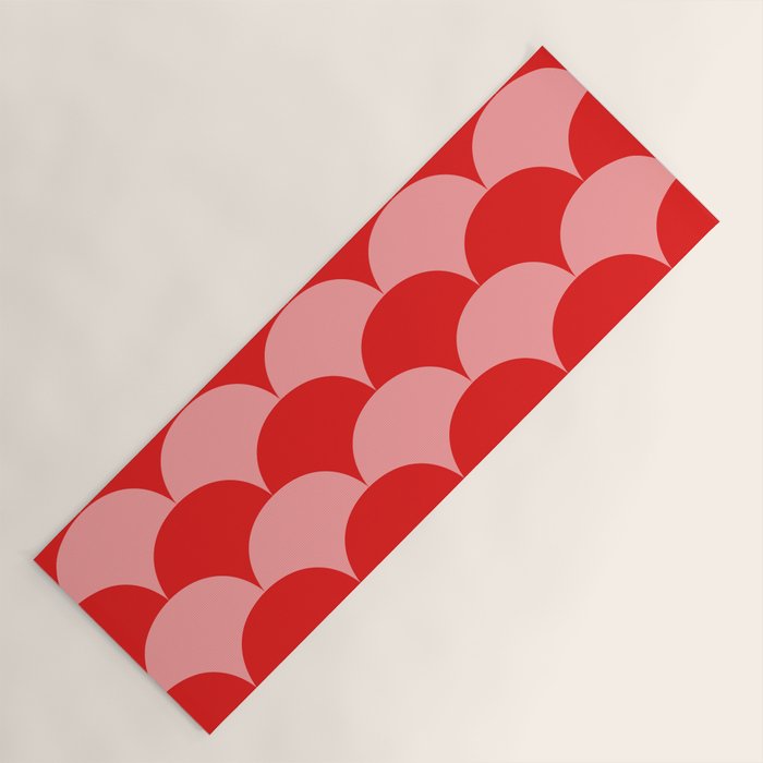 Deco Pattern pink and red Yoga Mat Gallery Image 1