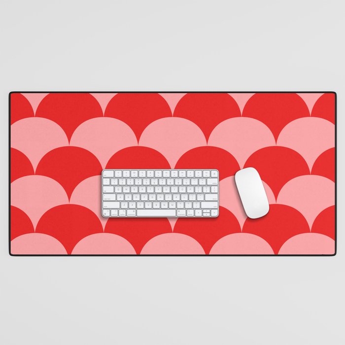 Deco Pattern pink and red Desk Mat Gallery Image 1