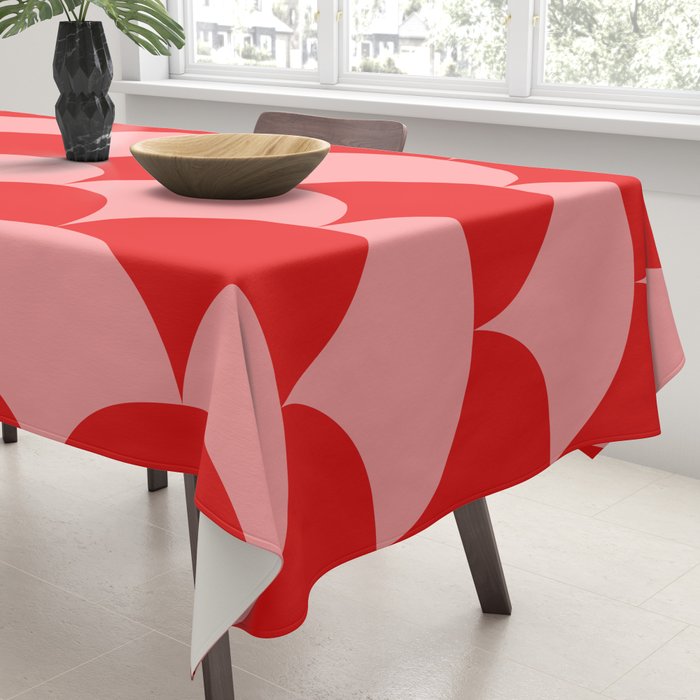 Deco Pattern pink and red Tablecloth Gallery Image 3