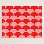 Deco Pattern pink and red Jigsaw Puzzle Gallery Image 1