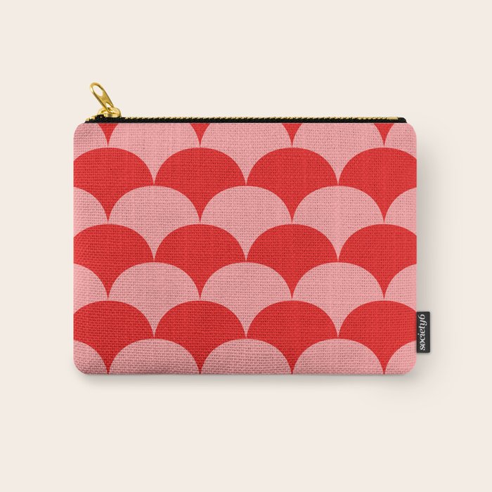 Deco Pattern pink and red Carry All Pouch Gallery Image 1
