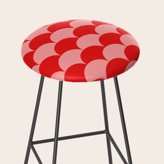 Deco Pattern pink and red Stool Gallery Image 2