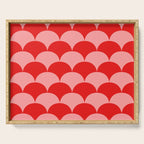 Deco Pattern pink and red Serving Tray Gallery Image 1