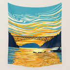 Deception Pass Orca Sunset Swim Wall Tapestry Gallery Image 4