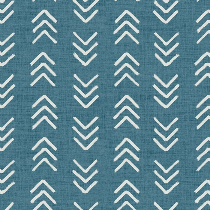 Muted teal and soft white ink brushed arrow heads pattern with textured background Coffee Mug Gallery Image 2