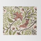 Secret Garden Spring Birds Throw Blanket Gallery Image 2