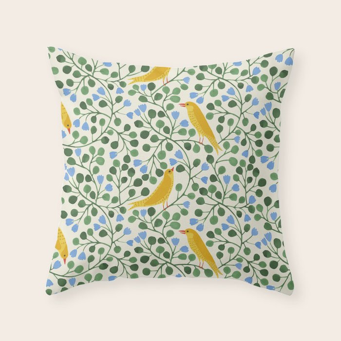 Aviary Vine Throw Pillow Gallery Image 6