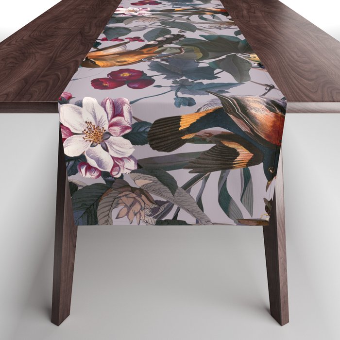 Floral and Birds XL Table Runner Gallery Image 1