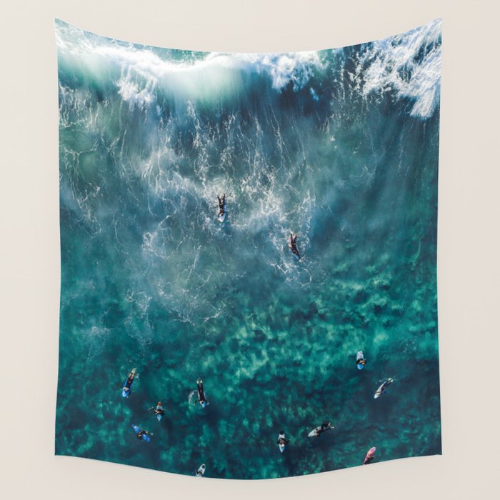 Surfing in the Ocean 2 Wall Tapestry Gallery Image 4