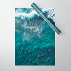 Surfing in the Ocean 2 Wrapping Paper Gallery Image 1