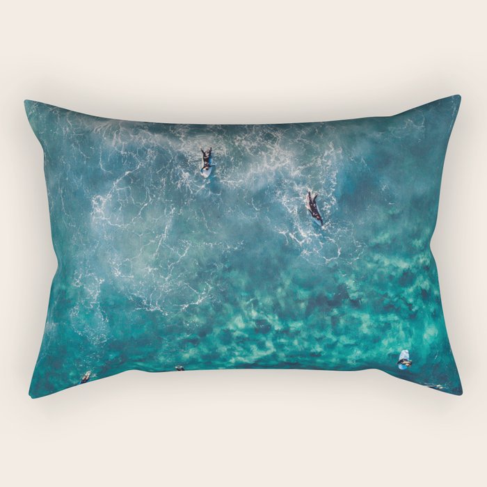 Surfing in the Ocean 2 Rectangular Pillow Gallery Image 1