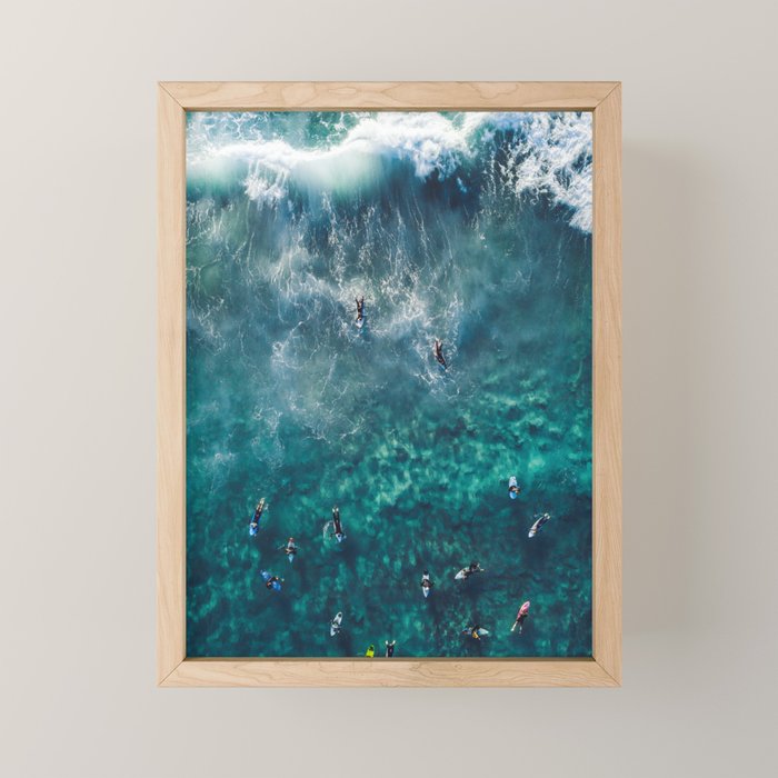 Surfing in the Ocean 2 Mini Art Print Gallery Image 1