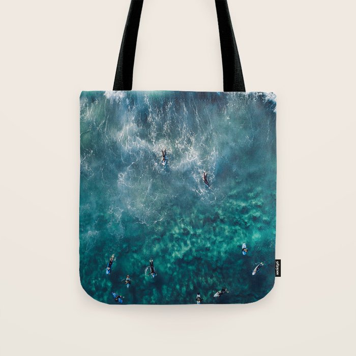 Surfing in the Ocean 2 Tote Bag Gallery Image 1