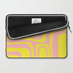 Pink and Yellow Abstract Mid Century Modern Palm Springs Pattern Laptop Sleeve Gallery Image 2