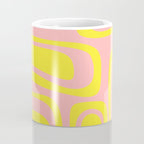 Pink and Yellow Abstract Mid Century Modern Palm Springs Pattern Coffee Mug Gallery Image 4
