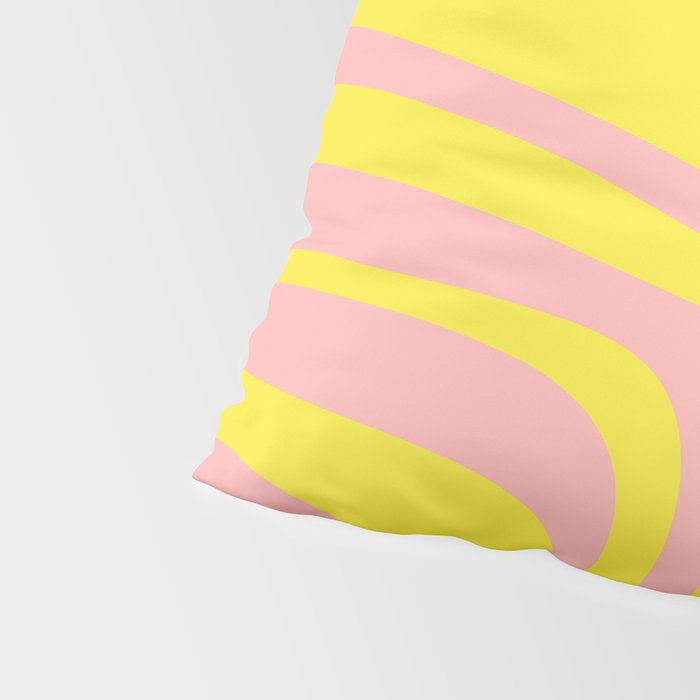 Pink and Yellow Abstract Mid Century Modern Palm Springs Pattern Pillow Sham Gallery Image 4