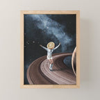 Jumping oranges in my head Mini Art Print Gallery Image 1