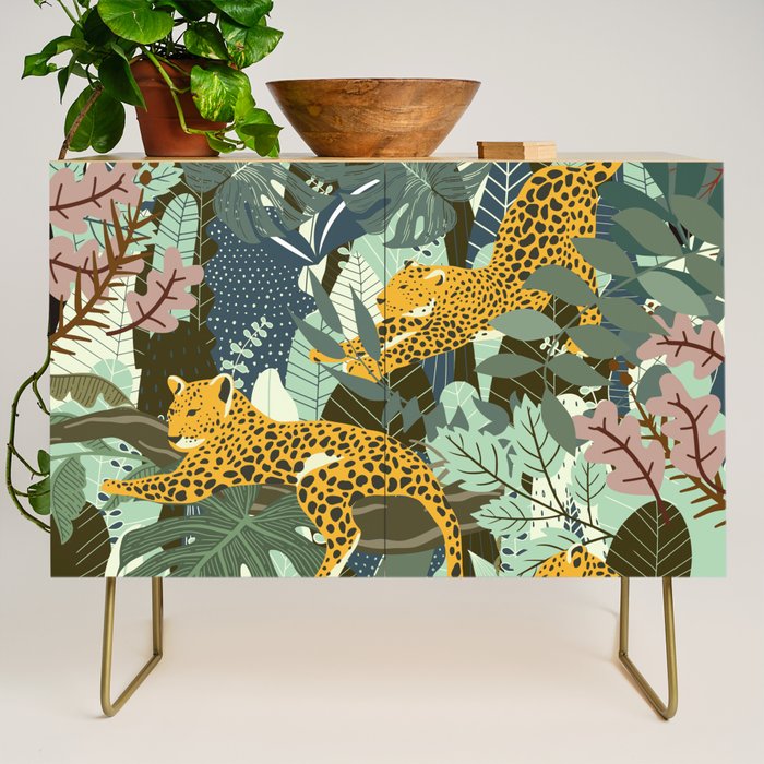 Leopard jungle print Credenza Gallery Image 1