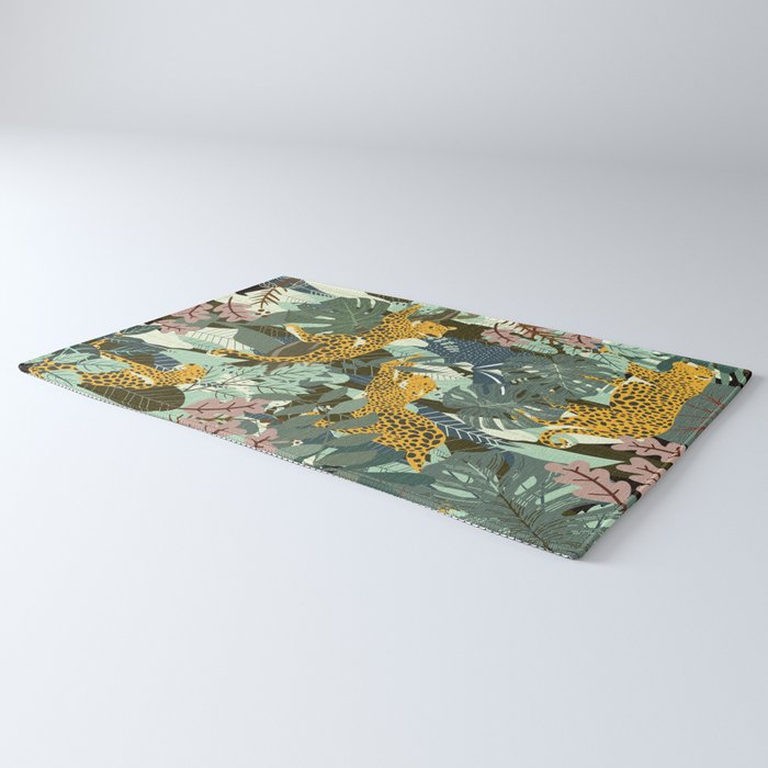 Leopard jungle print Rug Gallery Image 3