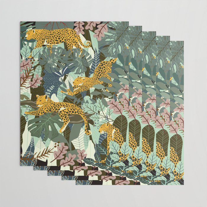 Leopard jungle print Wrapping Paper Gallery Image 3