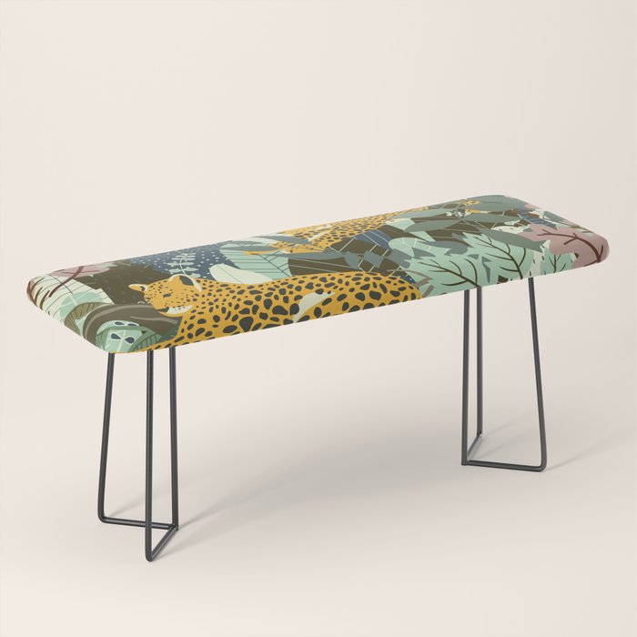 Leopard jungle print Bench Gallery Image 1