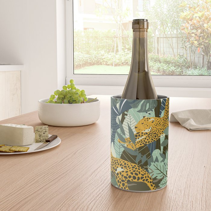 Leopard jungle print Wine Chiller Gallery Image 4