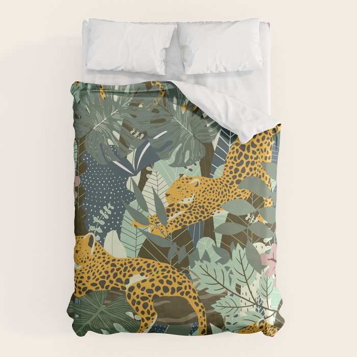 Leopard jungle print Duvet Cover Gallery Image 6