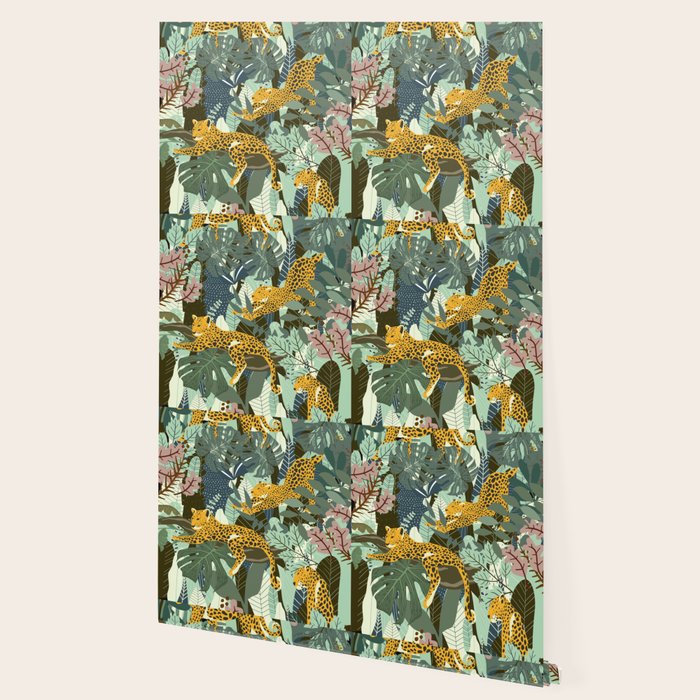 Leopard jungle print Wallpaper Gallery Image 2