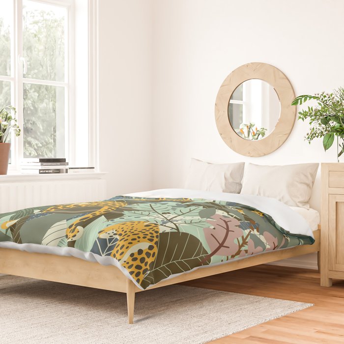 Leopard jungle print Duvet Cover Gallery Image 2