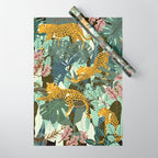 Leopard jungle print Wrapping Paper Gallery Image 1